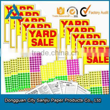 customized Assorted Primary Color-Coding Sticker Dots Self Adhesive label