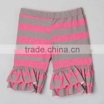 Two color strip girls shorts high quality american hot sexy short pants new pants design for girl