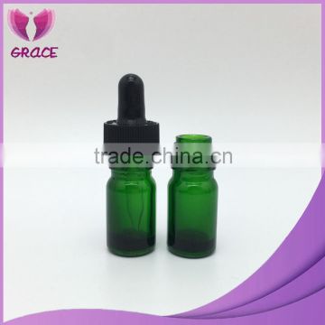 Factory supplier 5ml glass dripper bottles green eliquid bottle 1oz with childproof dropper cap