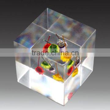 hot sale transparent acrylic paperweight