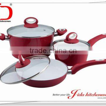 ALUMINUM WHITE CERAMIC COOKWARE FOR FRYPAN,SAUCEPAN AND SOUP POT