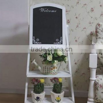 wooden outdoor blackboard poster shelf