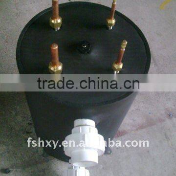 PVC shell titanium coil heat exchanger 5HP+5HP