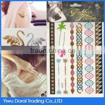 Body Metallic Temporary Bracelet Tatoo/ Gold Chain Metallic Tattoo Stickers for Hands Quality Choice photo-3