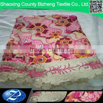 High quality hollandies wax mix cotton guipure print lace fabrics