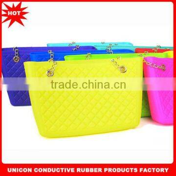 hot selling silicone jelly colors handbags