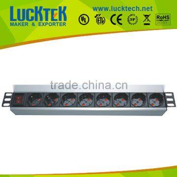 8 ways cabinet mount pdu italian/schuko socket