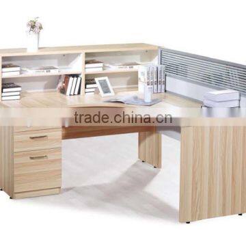 MDF finish corner computer office desks with drawers