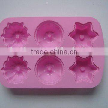 6 cavity assorted shaped silicone mould