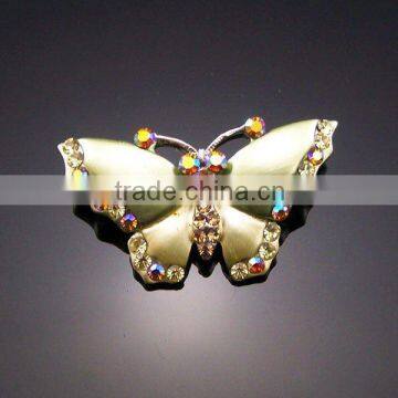 butterfly brooch with rhinestone made of alloy ha18-33