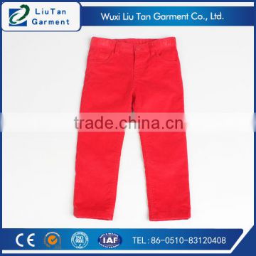 adjustable elastic waist band formal cotton pants for girls