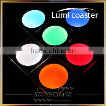 2016 Colorful Changing LED Light Drink Beer Glow Cup Coaster photo-3