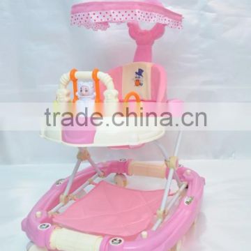 Plastic Round baby walkers with 8 wheels adjustable baby walker