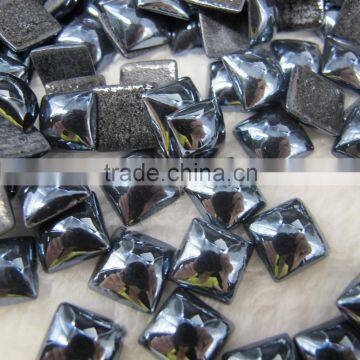 best price fashion 8x8mm jet hematite bright color ceramics beads for glue sticky