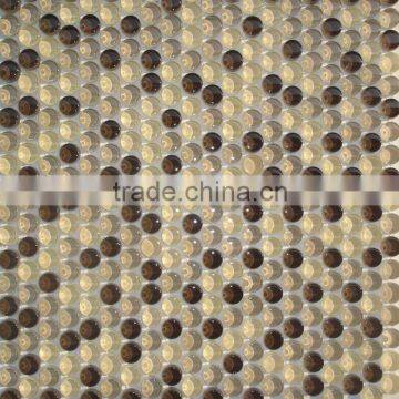 Round brown mix marble glass mosaic tiles HG-R815002