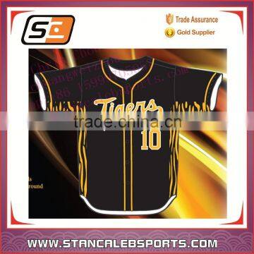 Baseball uniform custom sublimated baseball jersey/ softball jersey in polyester dry fit