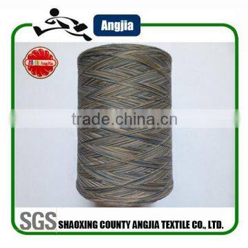32s polyester space dyed yarn/thread for socks knitting
