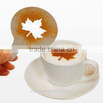 16Pcs/set Fashion Latte Cappuccino Coffee Barista Stencils Template Strew Pad Duster Spray Tools 2016 Hot Sale photo-5