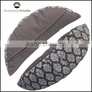 Dark grey Small Cresent Cushion for meditation, neck rest