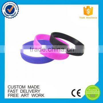 Best price no minimum custom free sample silicone wristband