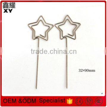 Wholesale Special Sliver Star design Metal Photo Holder Clip