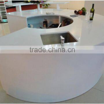 Artificial marble kitchen tops commercial bar countertop& solid surface resin stone kitchen countertop