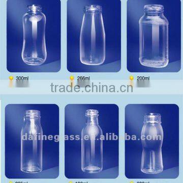 High Quality clear glass Screw Cap Beverage Bottle fruit vinegar bottle drinking bottle