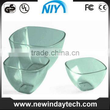 plastic Acrylic sandwich bowl colored translucent