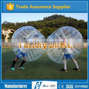 Factory direct sale pvc/tpu inflatable human soccer bubble ball