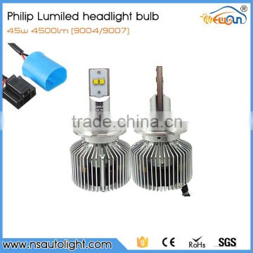 Hot selling H8 H9 H11 p hilip chip Car LED Headlights, 45W LED 4500 lumen super bright led headlight bulb h4