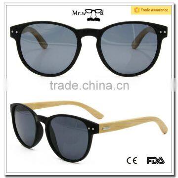 2015 Retro Bamboo Sunglasses Men Mirror Glasses Plastic Frame Sunglasses With High Quality