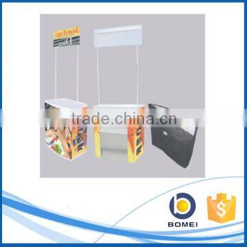 Portable collapsible plastic trade show promotion booth, ABS promotion table