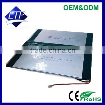 Rechargeable 35140140 3.7V real 7800mah lithium polymer batteries for A grade MID lithium battery