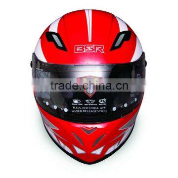 Red Motorcycle Full Face Casque with Composite material