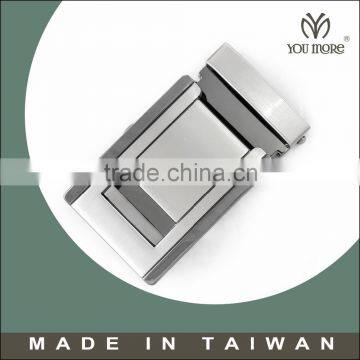 Automatic interlock 40mm square big man belt buckle