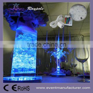 Round 4 Inch Colorful Led Centerpiece Light Base for Wedding Decoration photo-3