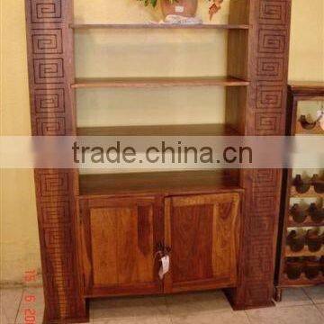 WOODEN SHELF AND SIDE TABLE