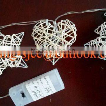 Holiday Heart-shaped Rattan LED String Light for Christmas Point Party Light
