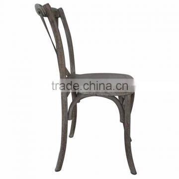 White Washed Stacking Cross X Back Chair photo-3