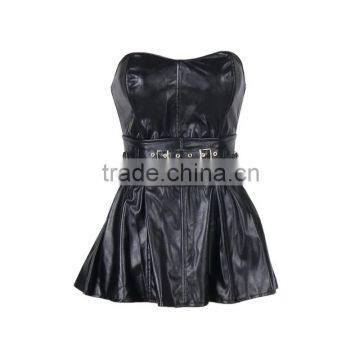 Fashionable top quality corset latex leather corset corset lingerie