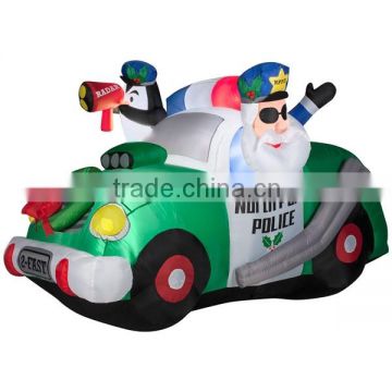 Cool Shop Santa Police Car Christmas Inflatable