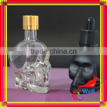 Glass Skull Bottle With Child Proof Dropper photo-6