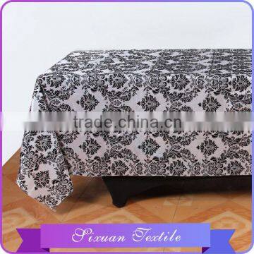 Classical Baroque Flocked Table Cloth