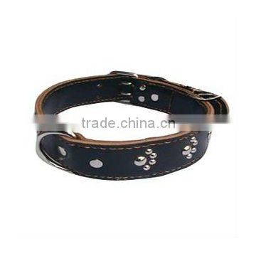 Fashion Large Beaded Leather Dog Collars for Personalized