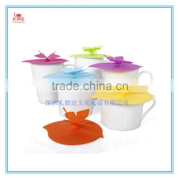 Silicone Gourmet Food Suction Seal cup lids,Anti-dust silicone mug cover