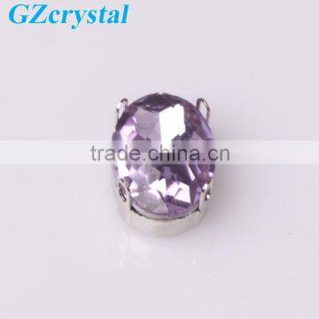 Oval Shaped Loose Crystal Sew On Stones Design For Dress