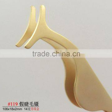 Wholesale Stainless steel false eyelash applicator, gold color eyelash applicator