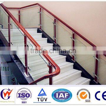 Factory direct ISO9001 indoor/outdoor tempered glass balcony steel railing