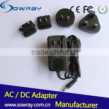 100 240V 50 60HZ Interchangeable Plug Adapter Charger Wholesale 5V 2A Wall Adapter Power Supply With Plug UK AU US EU