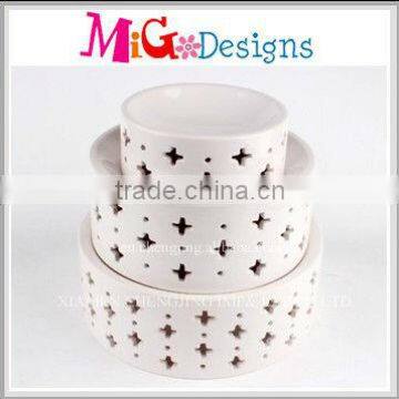 Direct Factory Manufacture Wholesale OEM Decor Art Gift White Ceramic Dog Bowl